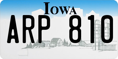 IA license plate ARP810