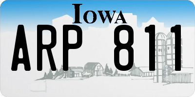 IA license plate ARP811