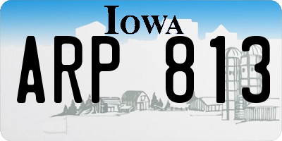 IA license plate ARP813