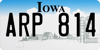 IA license plate ARP814