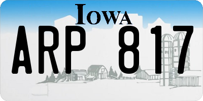 IA license plate ARP817