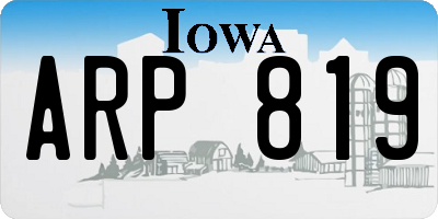 IA license plate ARP819