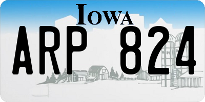 IA license plate ARP824
