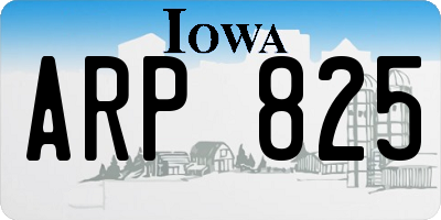IA license plate ARP825