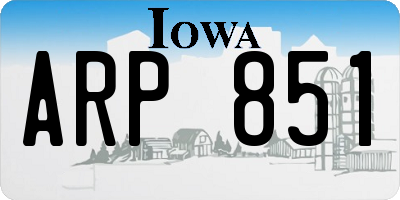 IA license plate ARP851