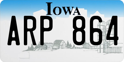 IA license plate ARP864