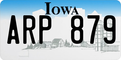 IA license plate ARP879