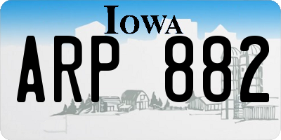 IA license plate ARP882