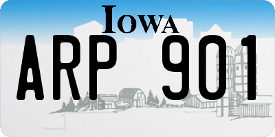 IA license plate ARP901