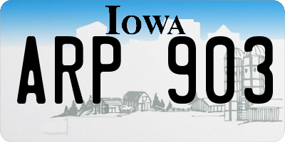 IA license plate ARP903