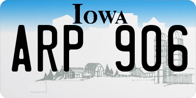 IA license plate ARP906