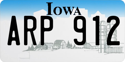 IA license plate ARP912