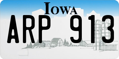 IA license plate ARP913
