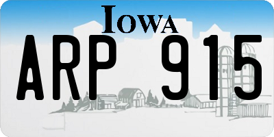 IA license plate ARP915