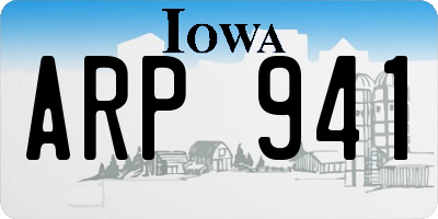 IA license plate ARP941