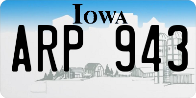 IA license plate ARP943
