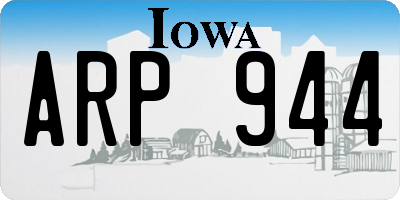 IA license plate ARP944