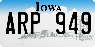 IA license plate ARP949