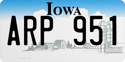 IA license plate ARP951