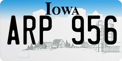 IA license plate ARP956