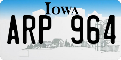 IA license plate ARP964