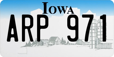 IA license plate ARP971
