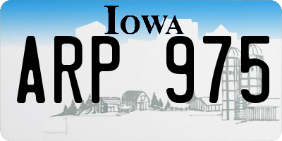 IA license plate ARP975
