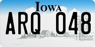 IA license plate ARQ048