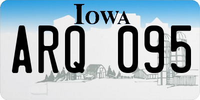 IA license plate ARQ095
