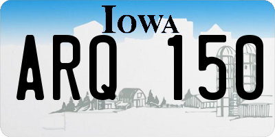 IA license plate ARQ150