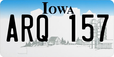IA license plate ARQ157
