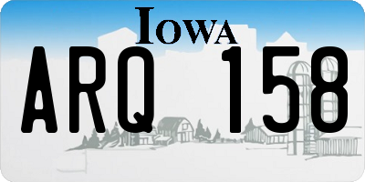 IA license plate ARQ158