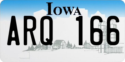 IA license plate ARQ166