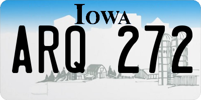 IA license plate ARQ272