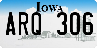 IA license plate ARQ306