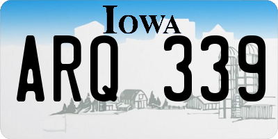 IA license plate ARQ339