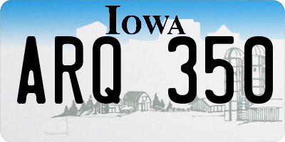 IA license plate ARQ350