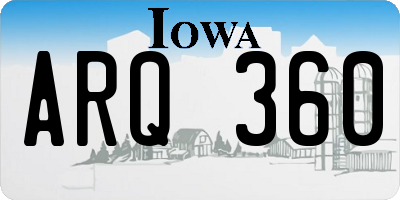 IA license plate ARQ360