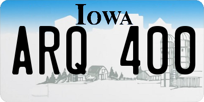 IA license plate ARQ400