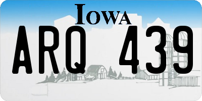 IA license plate ARQ439