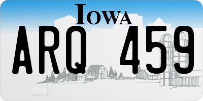 IA license plate ARQ459