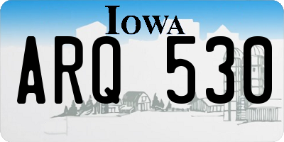 IA license plate ARQ530