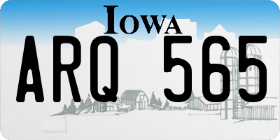 IA license plate ARQ565