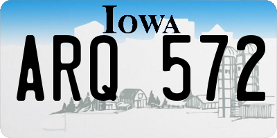 IA license plate ARQ572