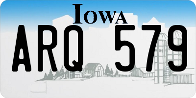 IA license plate ARQ579