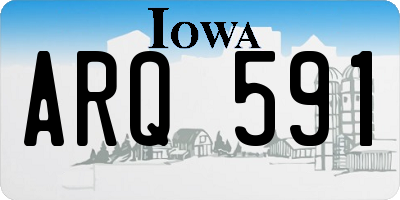 IA license plate ARQ591