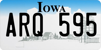 IA license plate ARQ595