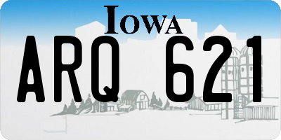 IA license plate ARQ621