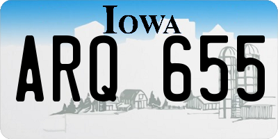 IA license plate ARQ655