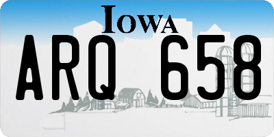IA license plate ARQ658